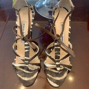 Manolo strappy heels